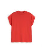 Camiseta básica roja Volta sostenible silueta - 1
