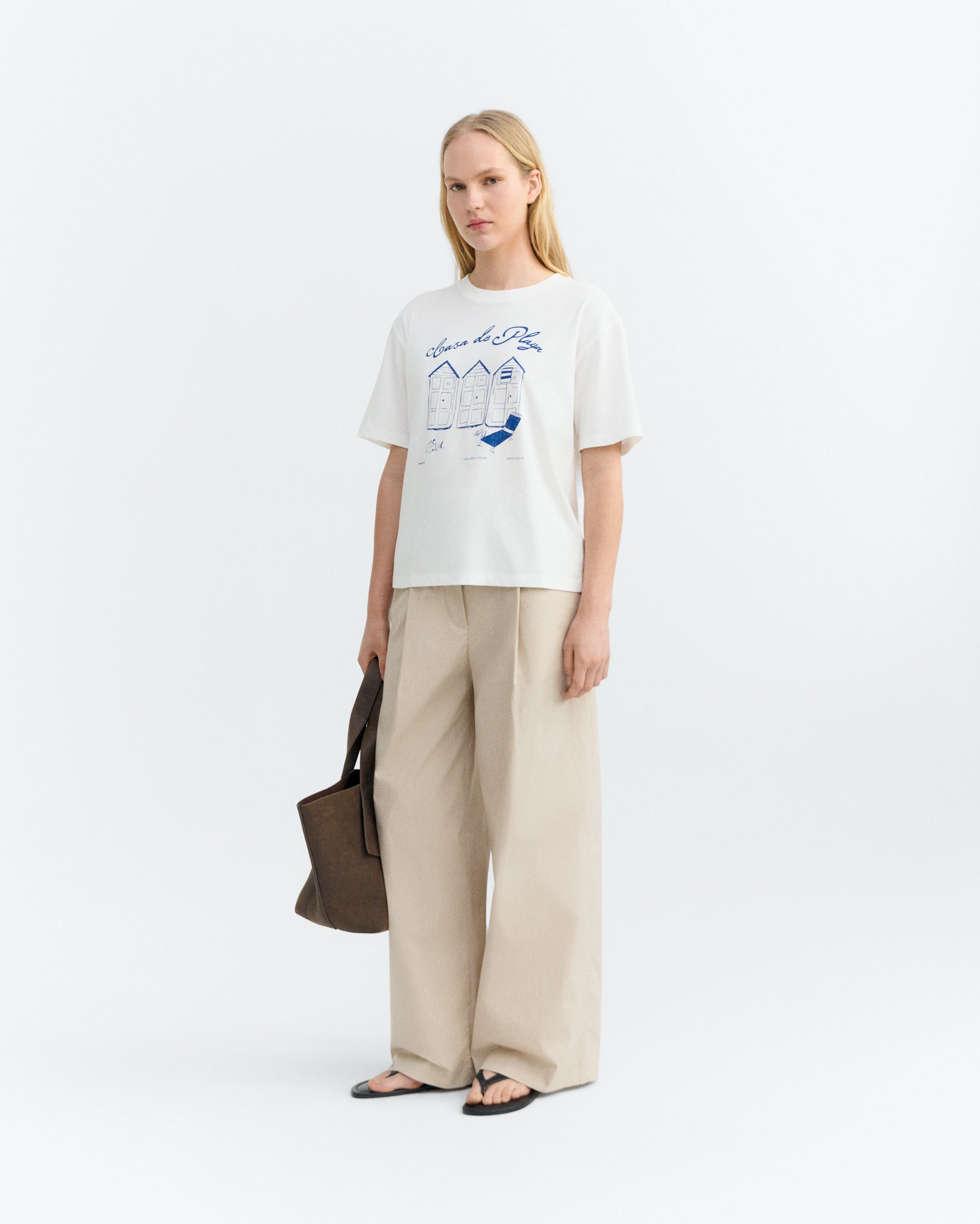 Camiseta oversize casa de playa Lena sostenible - 1