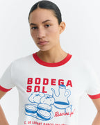 Camiseta contraste rojo bodega sol Zowie R sostenible - 3