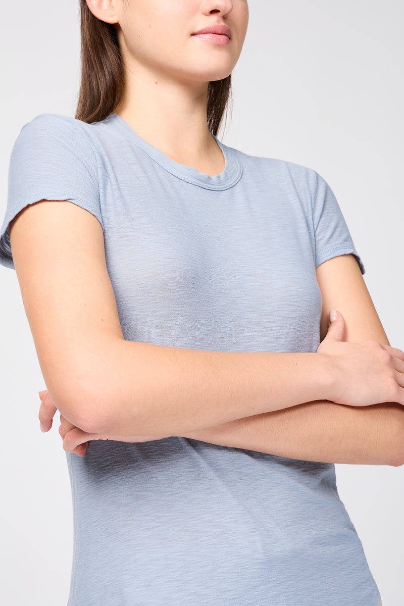 T-Shirt Ras Du Cou Transparent Flammé - Aura - Femme