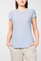 T-Shirt Ras Du Cou Transparent Flammé - Aura - Femme