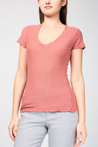 T-Shirt Décontracté Avec Bordure Inversée - Arizona - Femme