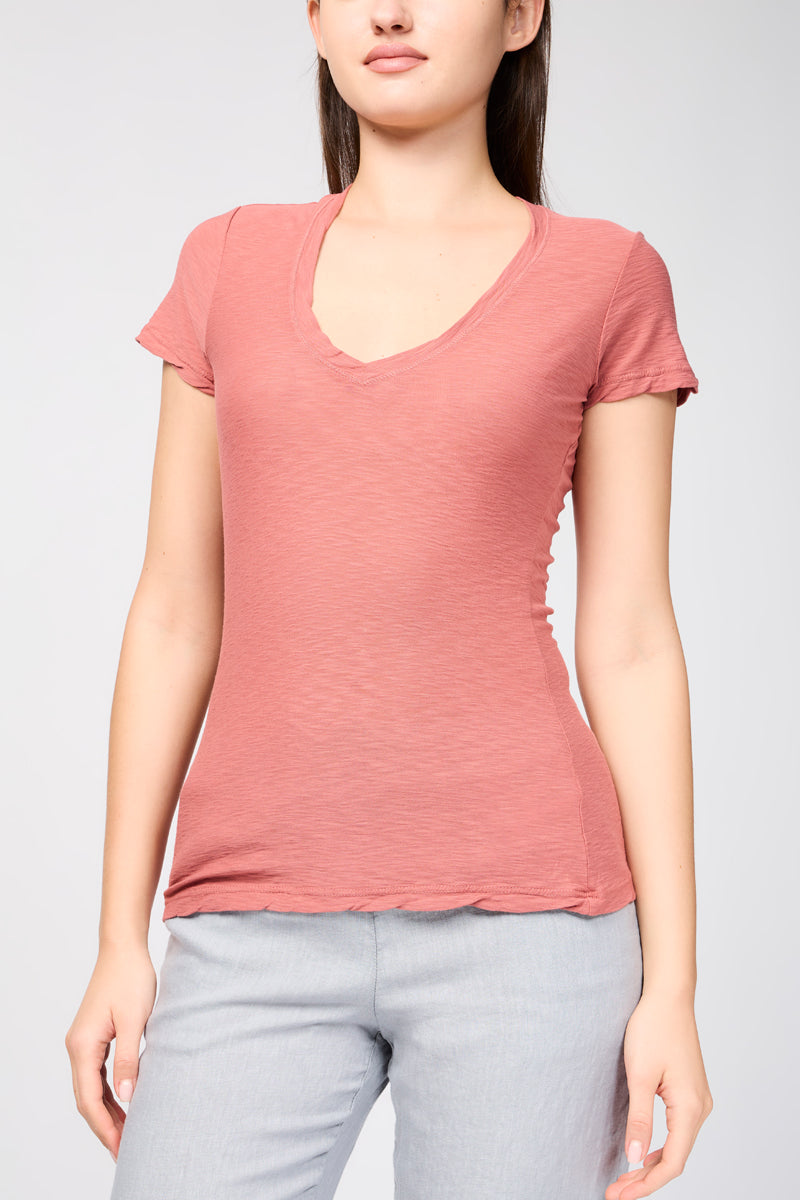 T-Shirt Décontracté Avec Bordure Inversée - Arizona - Femme