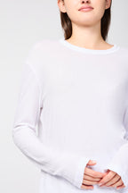 Pull Crepe Jsy Oversized - White - Femme
