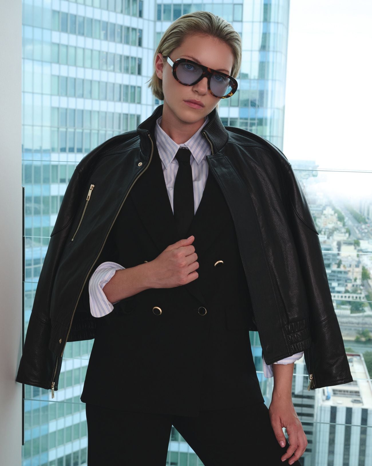 Veste Bryan noire en cuir_2