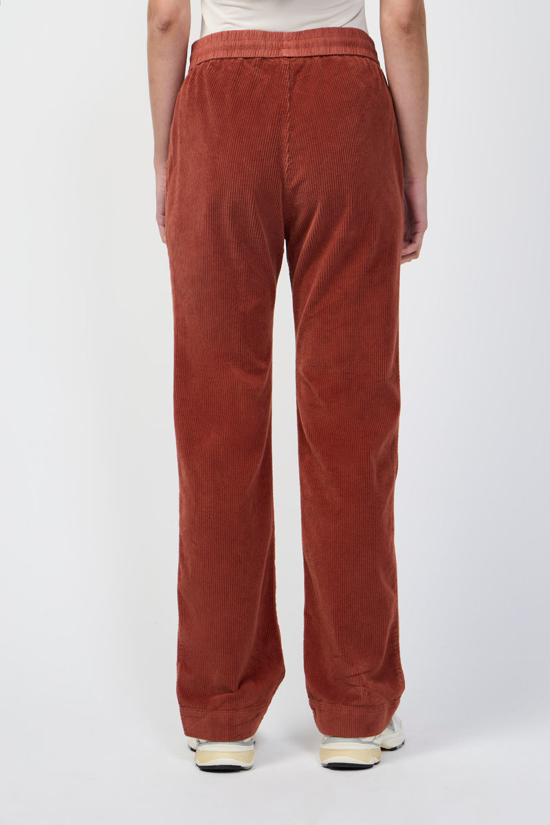 Pantalon Wide Wale Soft Corduroy - Goji Pigment - Femme