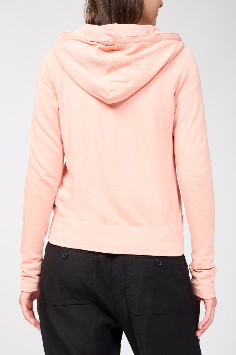 Sweat À Capuche Zippé Classique À Manches Longues - Pigment Rhubarbe - Femme