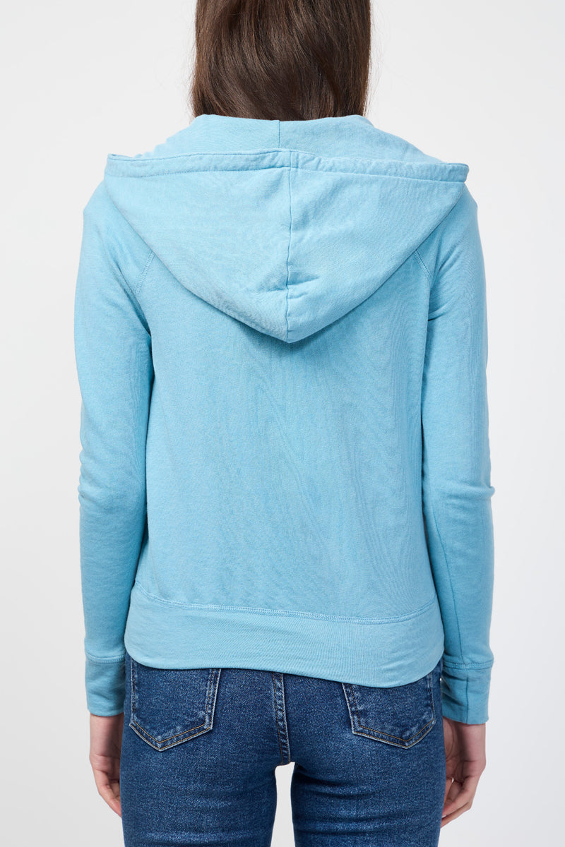 Sweat À Capuche Zippé Classique À Manches Longues - Pigment Sea Spray - Femme