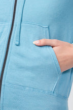 Sweat À Capuche Zippé Classique À Manches Longues - Pigment Sea Spray - Femme