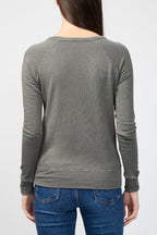 Sweat-Shirt Raglan Classique À Manches Longues - Pigment Jungle - Femme