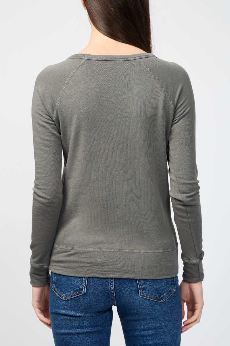 Sweat-Shirt Raglan Classique À Manches Longues - Pigment Jungle - Femme
