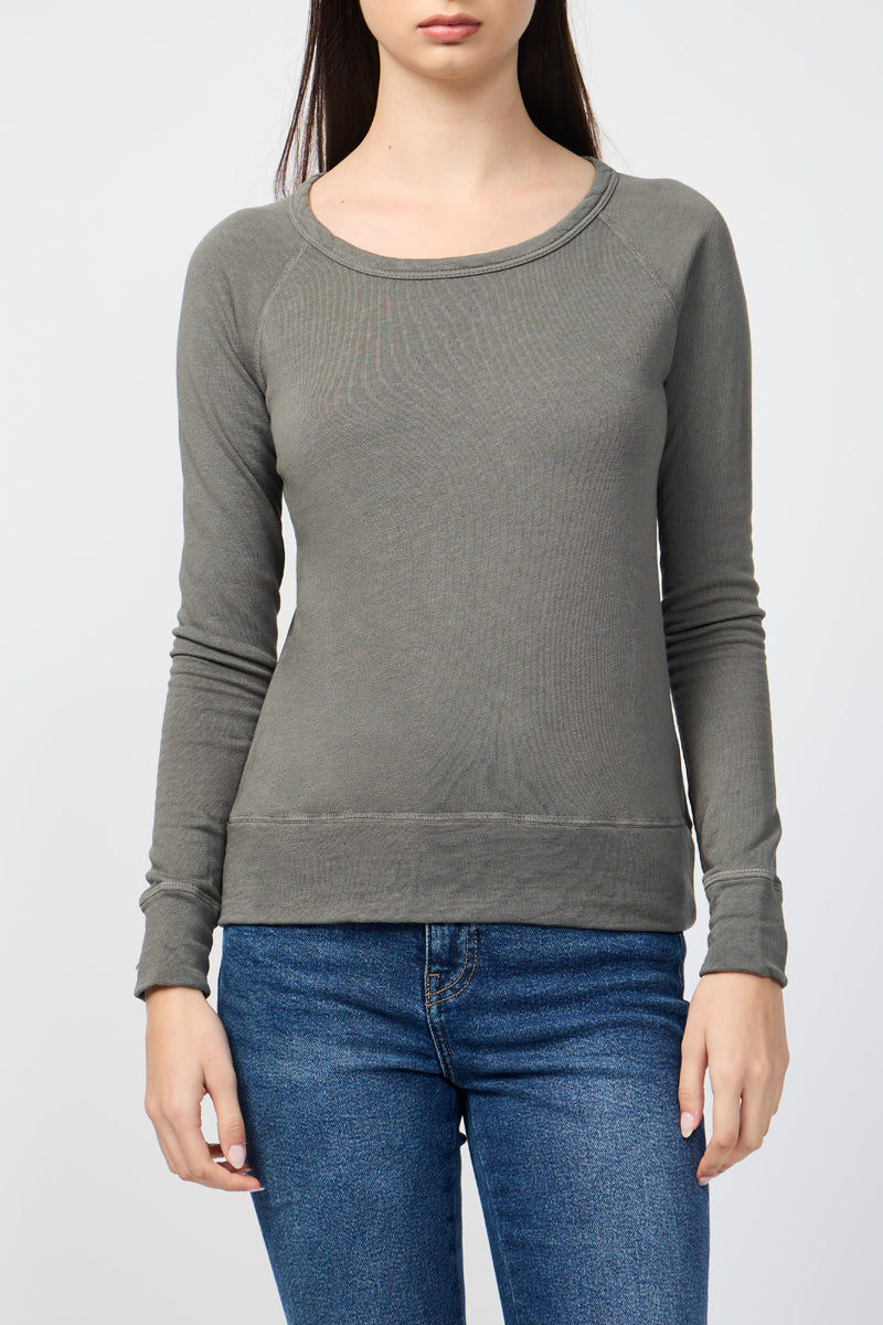 Sweat-Shirt Raglan Classique À Manches Longues - Pigment Jungle - Femme