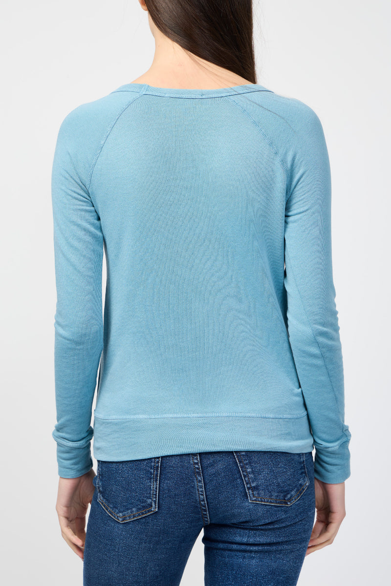 Sweat-Shirt Raglan Classique À Manches Longues - Malta Pigment - Femme