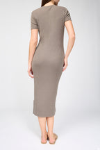 Robe Fendue Devant En Tricot - River Rock - Femme