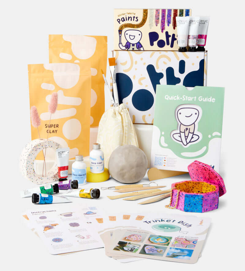 Kit De Poterie Maison - Peintures Au Choix