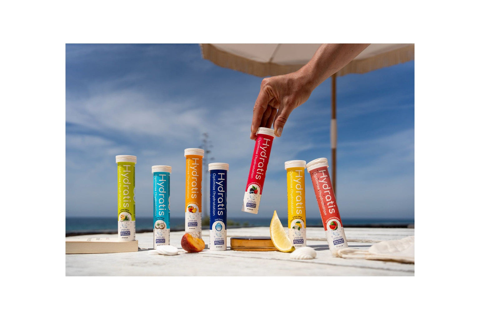 Pack Mix 7 Tubes : Fruits des bois, Citron fleurs de sureau, Pêche, Citronnelle Gingembre, Coco, Pastèque, Neutre