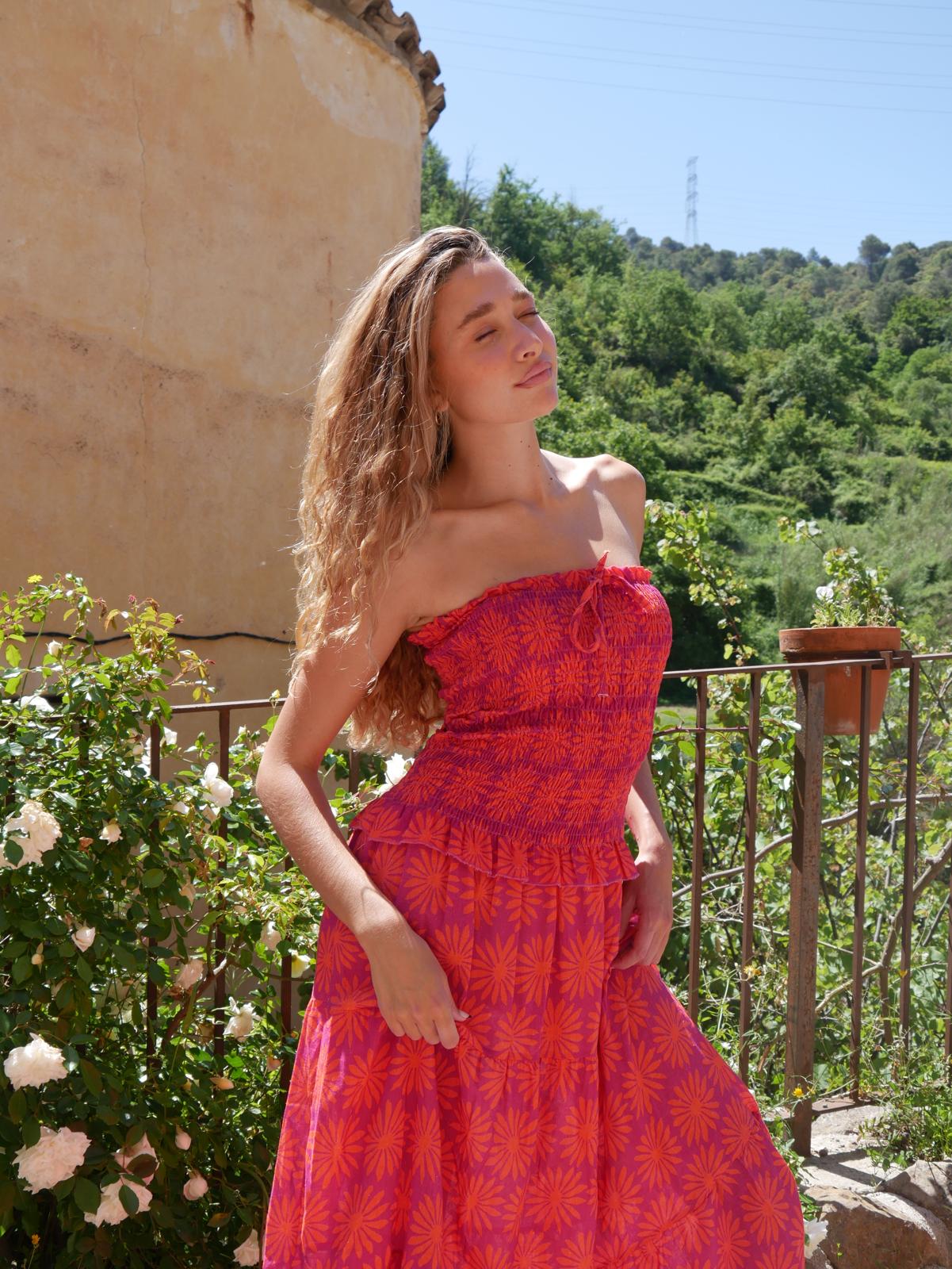 Robe En Lin Casiopea Orange