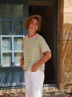 T-Shirt Nunu Bleu Et Jaune