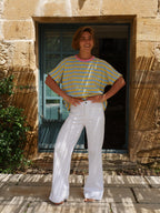 T-Shirt Nunu Bleu Et Jaune