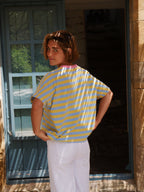 T-Shirt Nunu Bleu Et Jaune