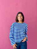 T-Shirt Núria Bleu Et Jaune