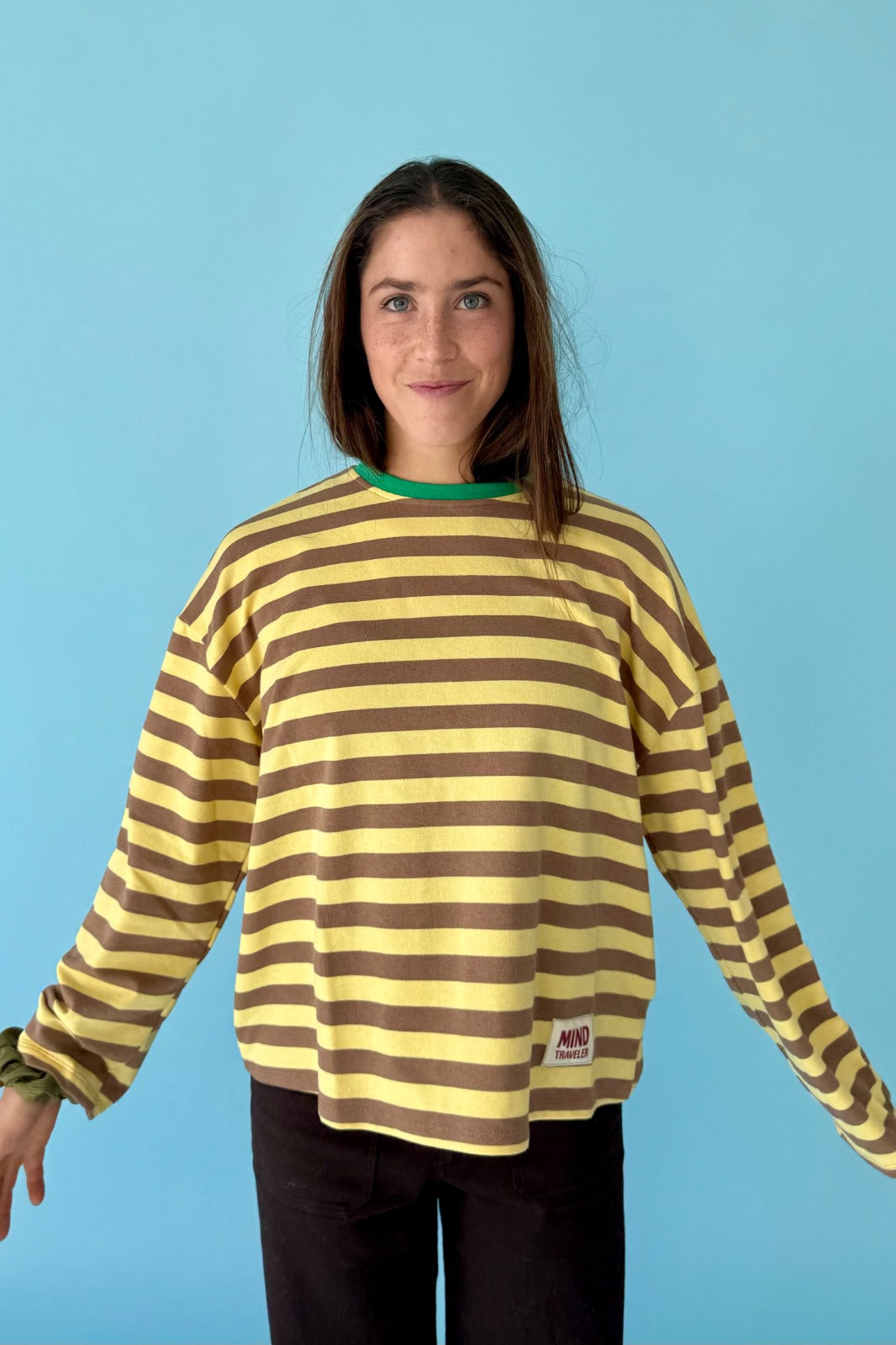 T-Shirt Núria Jaune Et Marron