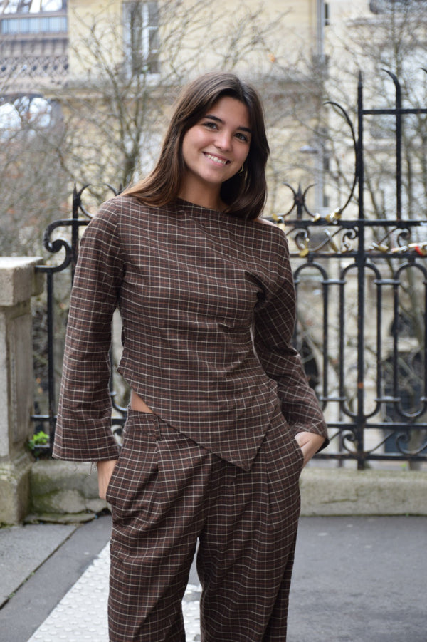 Chemise Top Alia Marron
