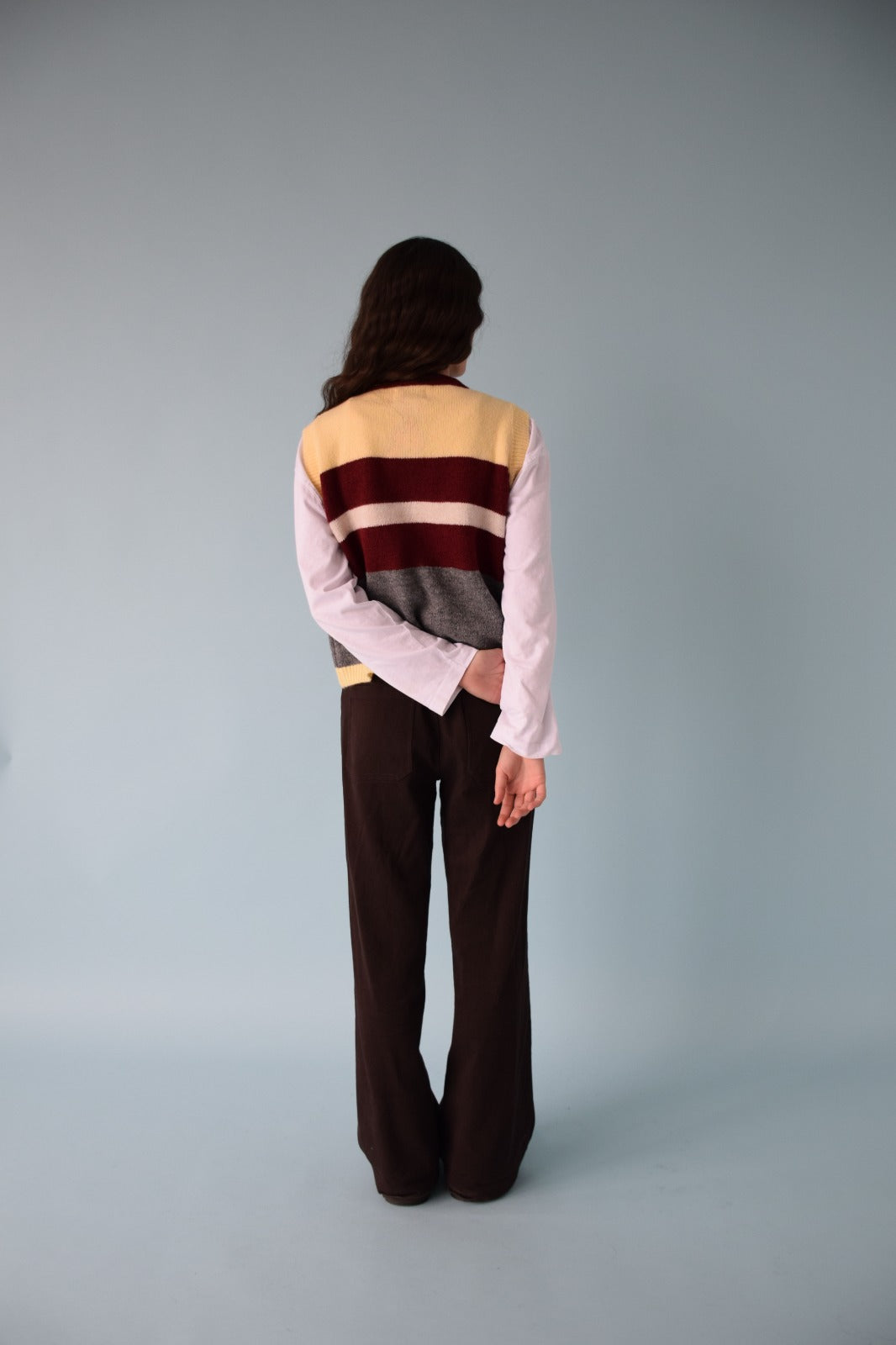 Gilet Emilia Jaune Et Bordeaux