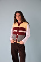 Gilet Emilia Jaune Et Bordeaux