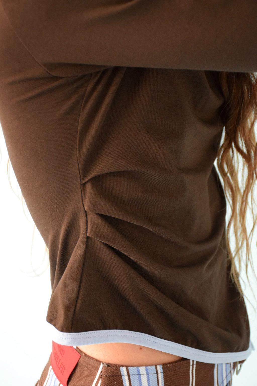 T-Shirt Marta Marron Et Bleu