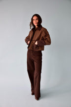 Veste Mili Carreaux Marron