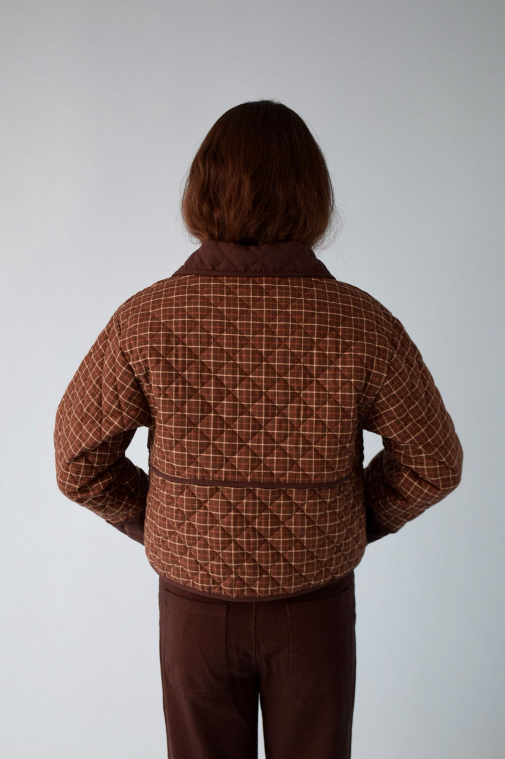 Veste Mili Carreaux Marron