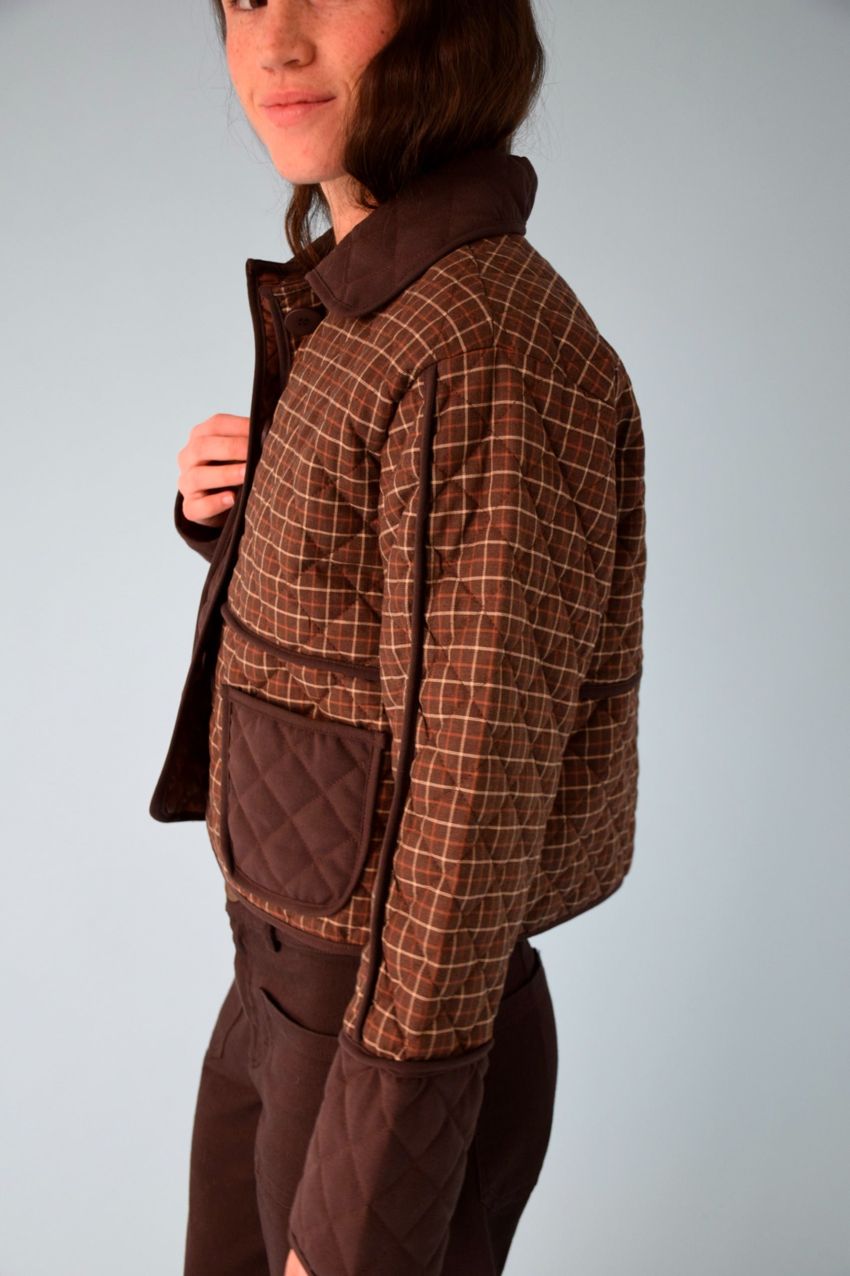 Veste Mili Carreaux Marron
