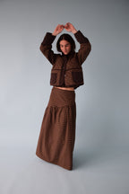 Veste Mili Carreaux Marron