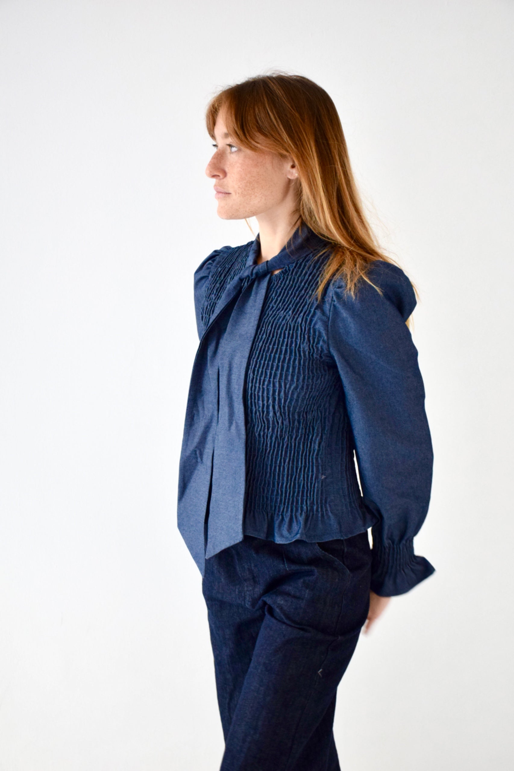 Blouse Chía Nœud Denim