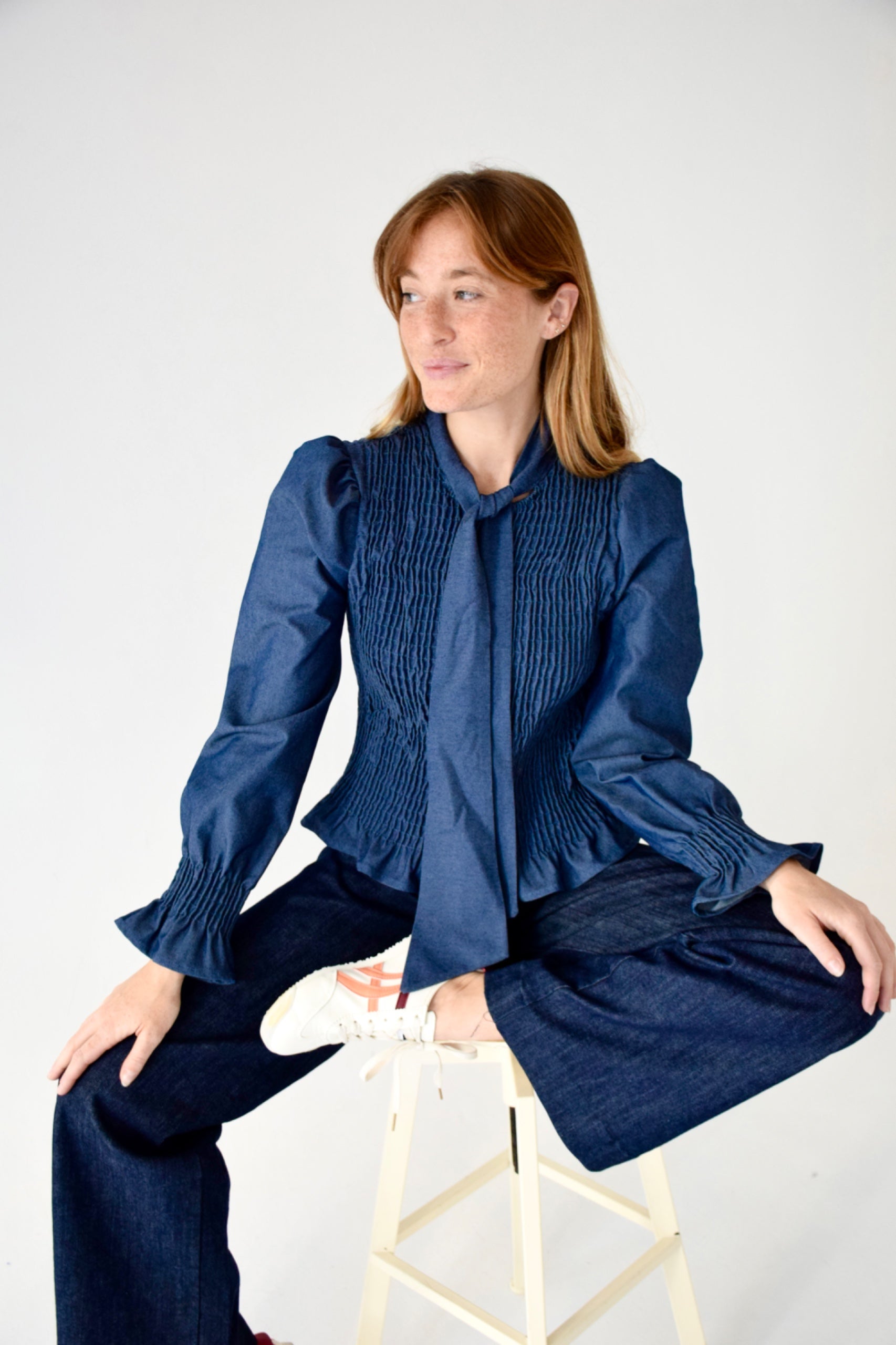 Blouse Chía Nœud Denim