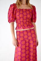 Top Casiopea Rouge Et Orange