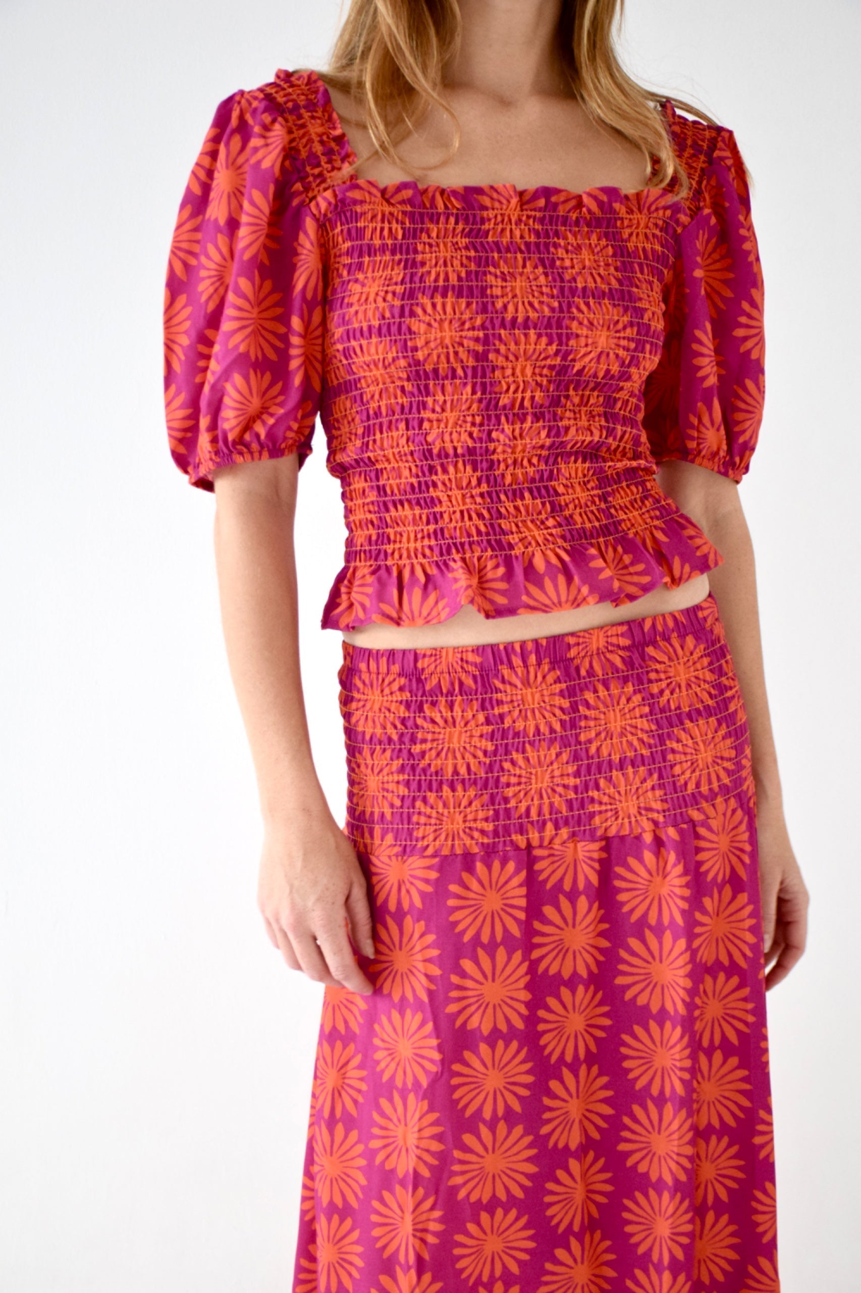 Top Casiopea Rouge Et Orange