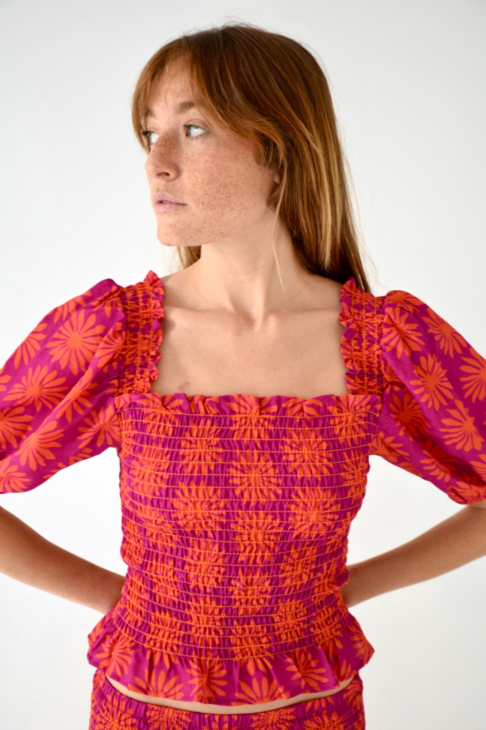 Top Casiopea Rouge Et Orange