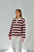 Polo Filipa Marron Et Rose