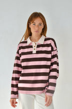 Polo Filipa Marron Et Rose