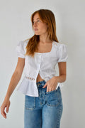 Blouse Roma Manches Courtes Blanche