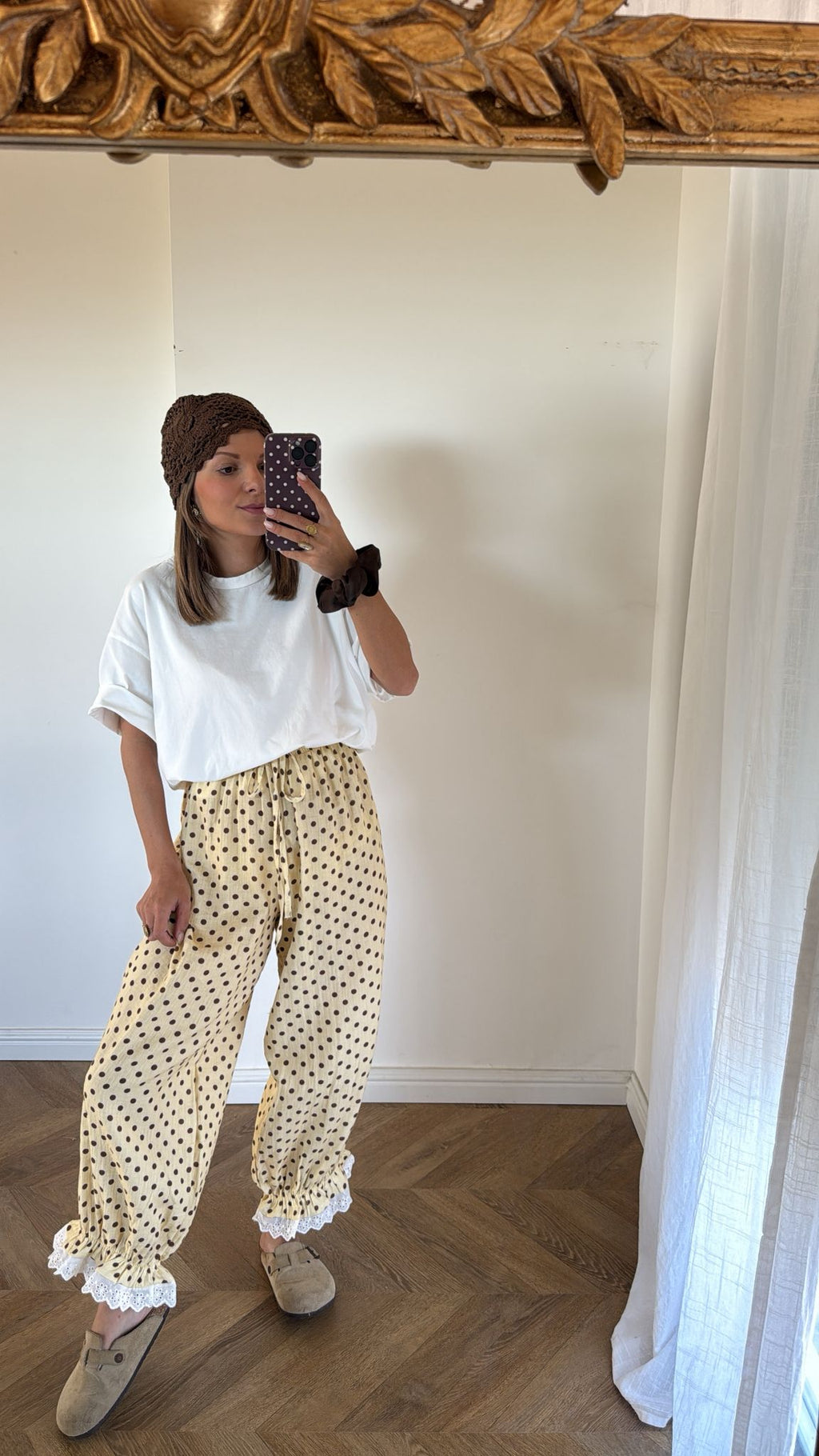 Pantalon Pois Jaune