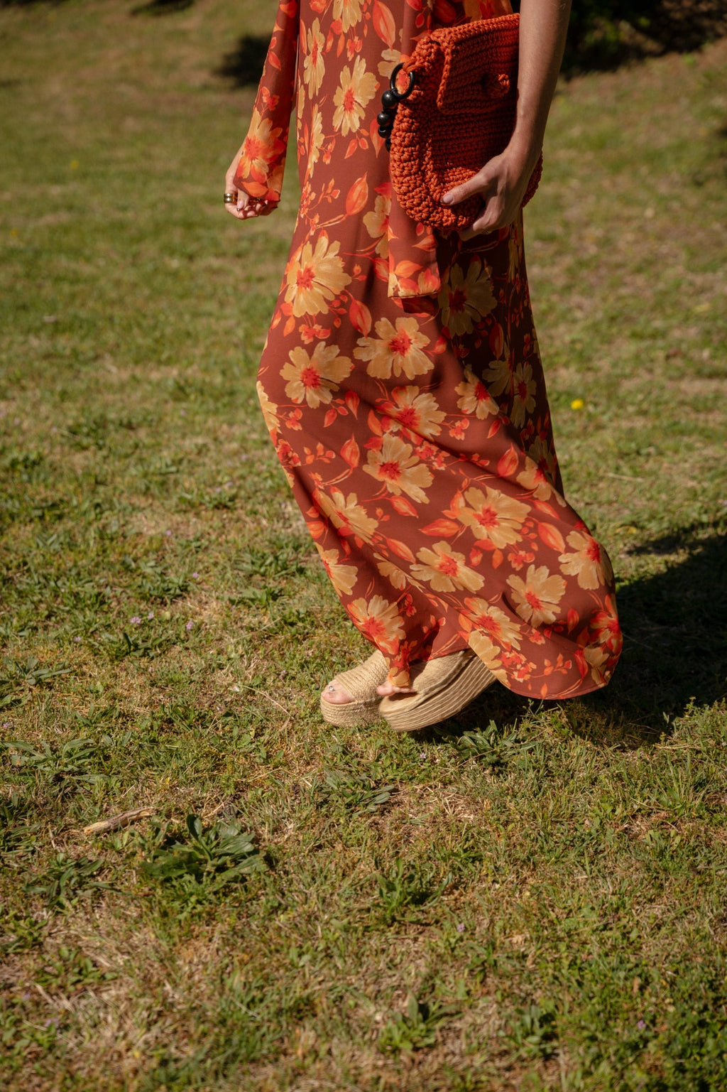 Robe Sara Fleurs Marron