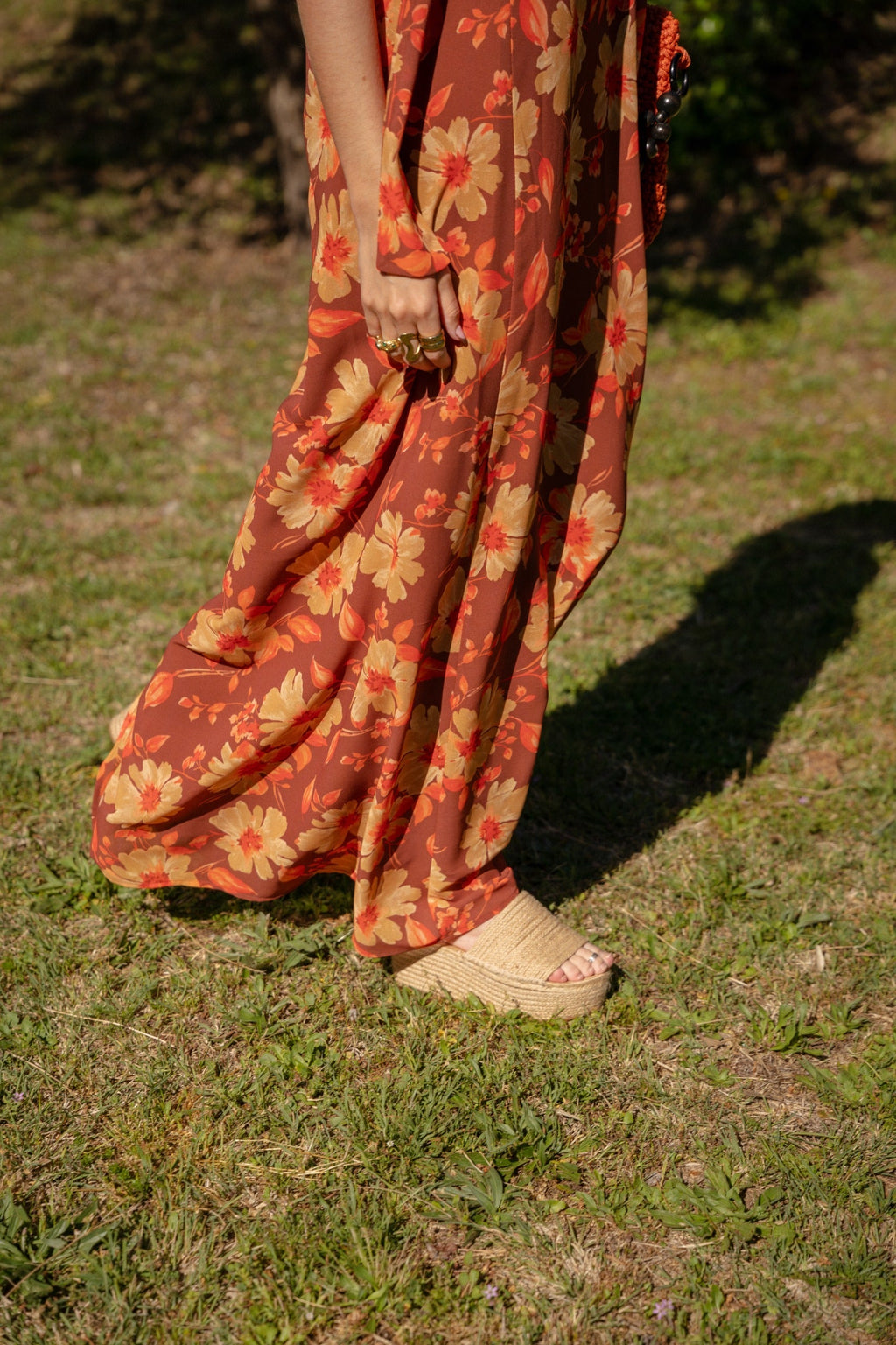 Robe Sara Fleurs Marron