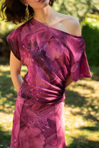 Top Jimena Réversible Bougainvillier Et Ocre