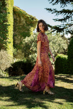 Jupe Jimena Réversible Bougainvillier Et Ocre