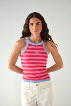 Top Nuri Rose Et Fuchsia