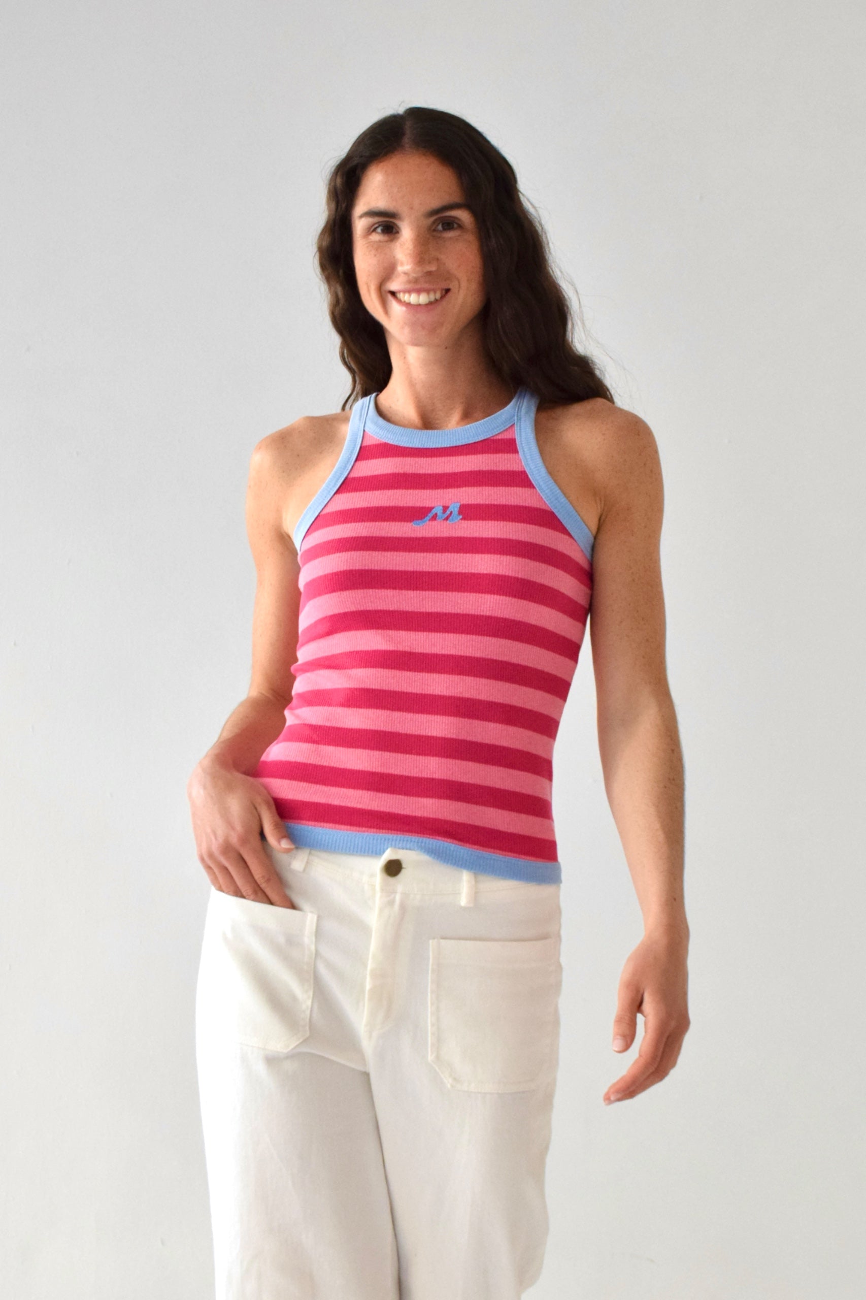 Top Nuri Rose Et Fuchsia