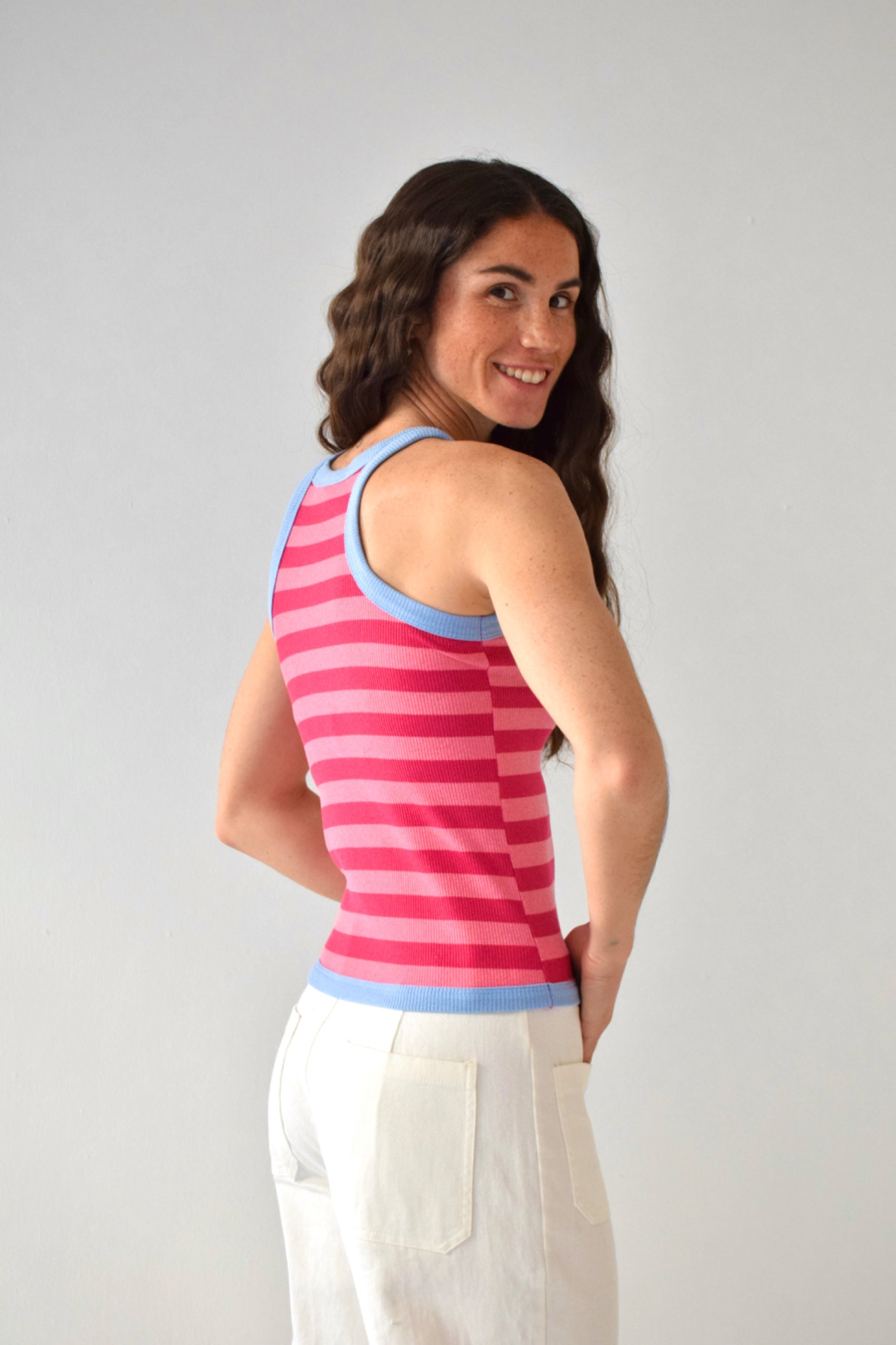 Top Nuri Rose Et Fuchsia